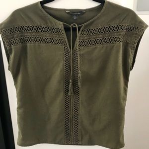Olive green Banana Republic blouse
